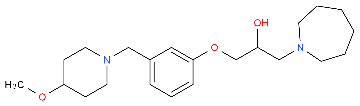 1-azepan-1-yl-3-{3-[(4-methoxypiperidin-1-yl)methyl]phenoxy}propan-2-ol_Molecular_structure_CAS_)