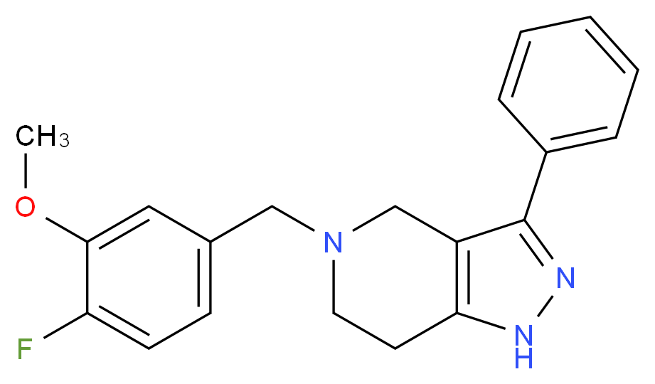 5-(4-fluoro-3-methoxybenzyl)-3-phenyl-4,5,6,7-tetrahydro-1H-pyrazolo[4,3-c]pyridine_Molecular_structure_CAS_)