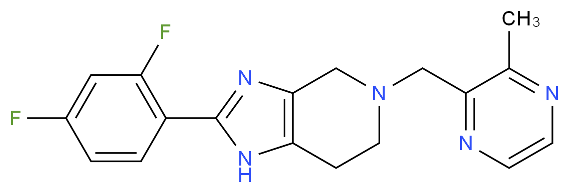 2-(2,4-difluorophenyl)-5-[(3-methylpyrazin-2-yl)methyl]-4,5,6,7-tetrahydro-1H-imidazo[4,5-c]pyridine_Molecular_structure_CAS_)