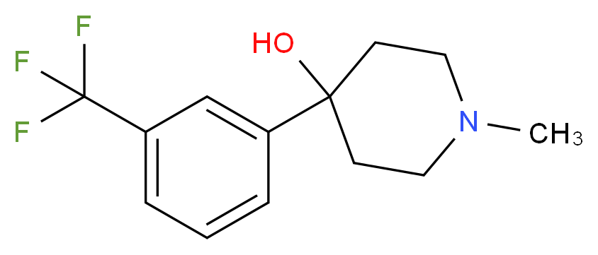 1-methyl-4-[3-(trifluoromethyl)phenyl]-4-piperidinol_Molecular_structure_CAS_)