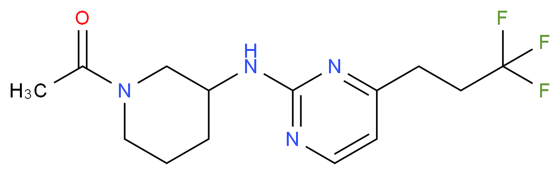 N-(1-acetylpiperidin-3-yl)-4-(3,3,3-trifluoropropyl)pyrimidin-2-amine_Molecular_structure_CAS_)