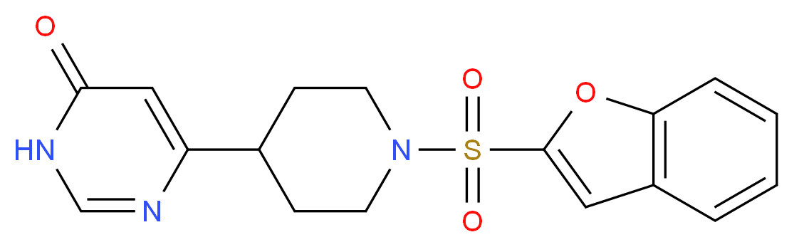 6-[1-(1-benzofuran-2-ylsulfonyl)piperidin-4-yl]pyrimidin-4(3H)-one_Molecular_structure_CAS_)