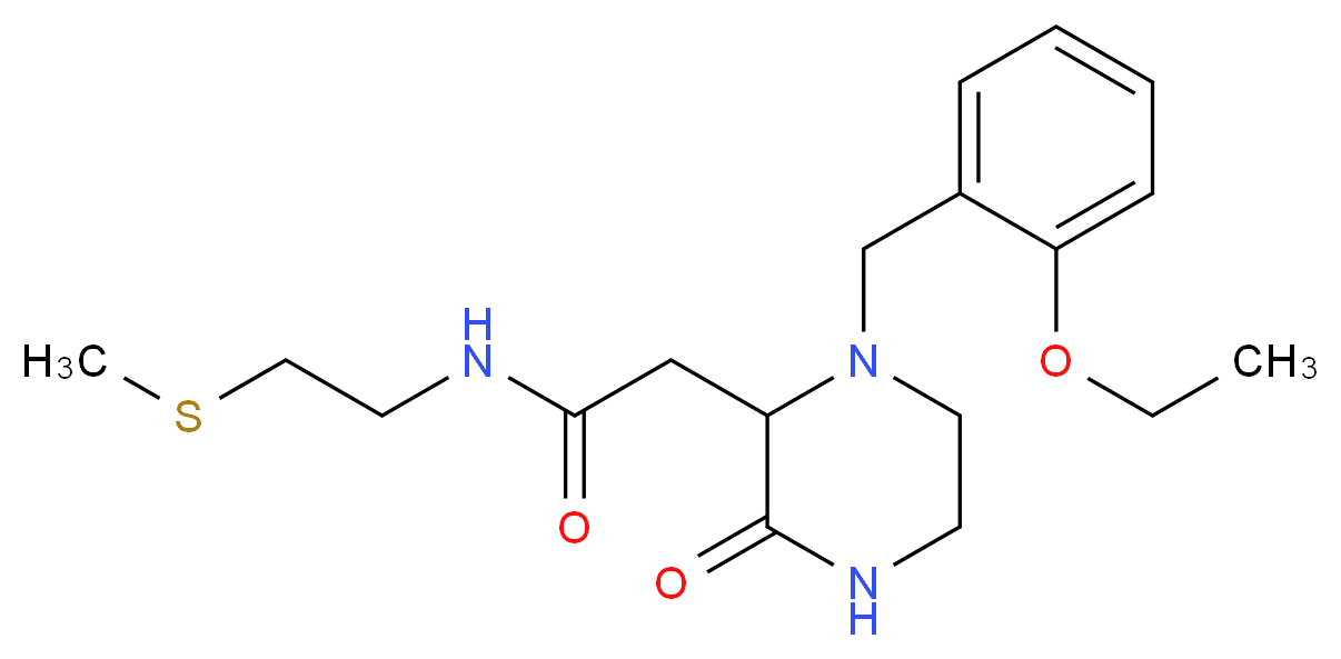2-[1-(2-ethoxybenzyl)-3-oxo-2-piperazinyl]-N-[2-(methylthio)ethyl]acetamide_Molecular_structure_CAS_)