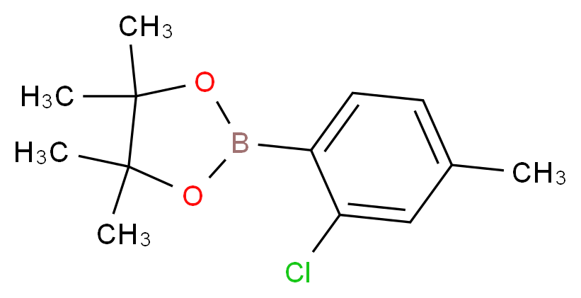 2-CHLORO-4-METHYLPHENYLBORONIC ACID PINACOL ESTER_Molecular_structure_CAS_)