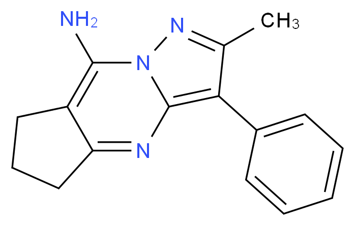 2-methyl-3-phenyl-6,7-dihydro-5H-cyclopenta[d]pyrazolo[1,5-a]pyrimidin-8-amine_Molecular_structure_CAS_)