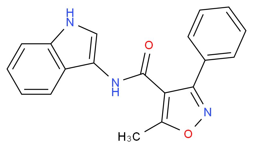 N-1H-indol-3-yl-5-methyl-3-phenyl-4-isoxazolecarboxamide_Molecular_structure_CAS_)