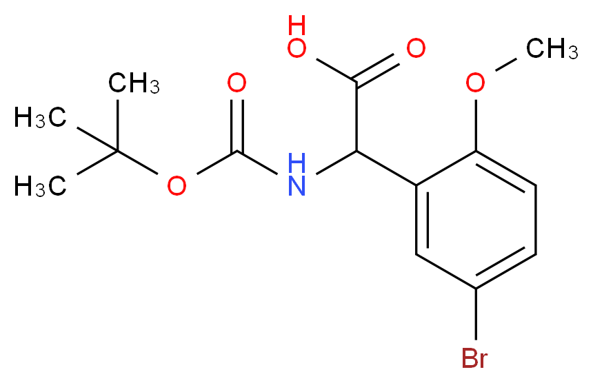 (5-bromo-2-methoxyphenyl)[(tert-butoxycarbonyl)amino]acetic acid_Molecular_structure_CAS_)