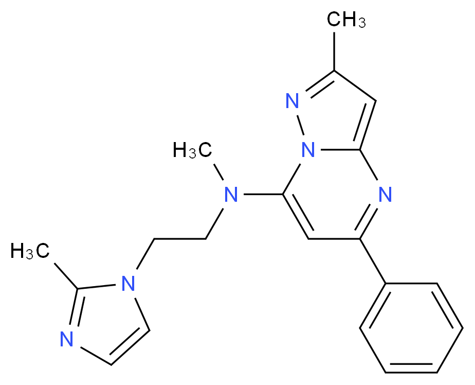 N,2-dimethyl-N-[2-(2-methyl-1H-imidazol-1-yl)ethyl]-5-phenylpyrazolo[1,5-a]pyrimidin-7-amine_Molecular_structure_CAS_)