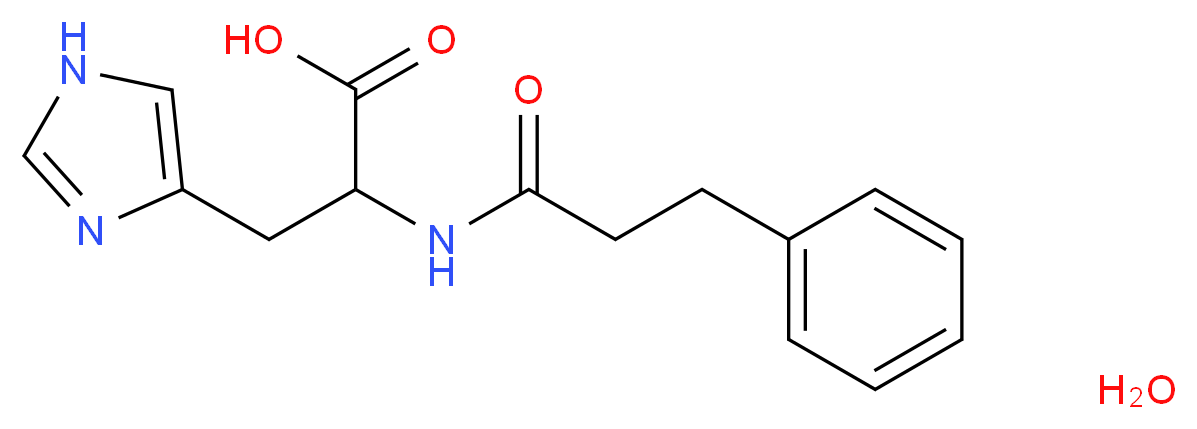3-(1H-imidazol-4-yl)-2-(3-phenylpropanamido)propanoic acid hydrate_Molecular_structure_CAS_)