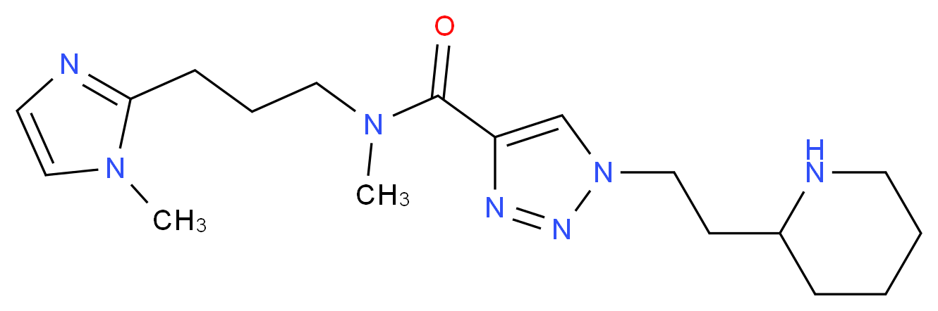 N-methyl-N-[3-(1-methyl-1H-imidazol-2-yl)propyl]-1-(2-piperidin-2-ylethyl)-1H-1,2,3-triazole-4-carboxamide_Molecular_structure_CAS_)