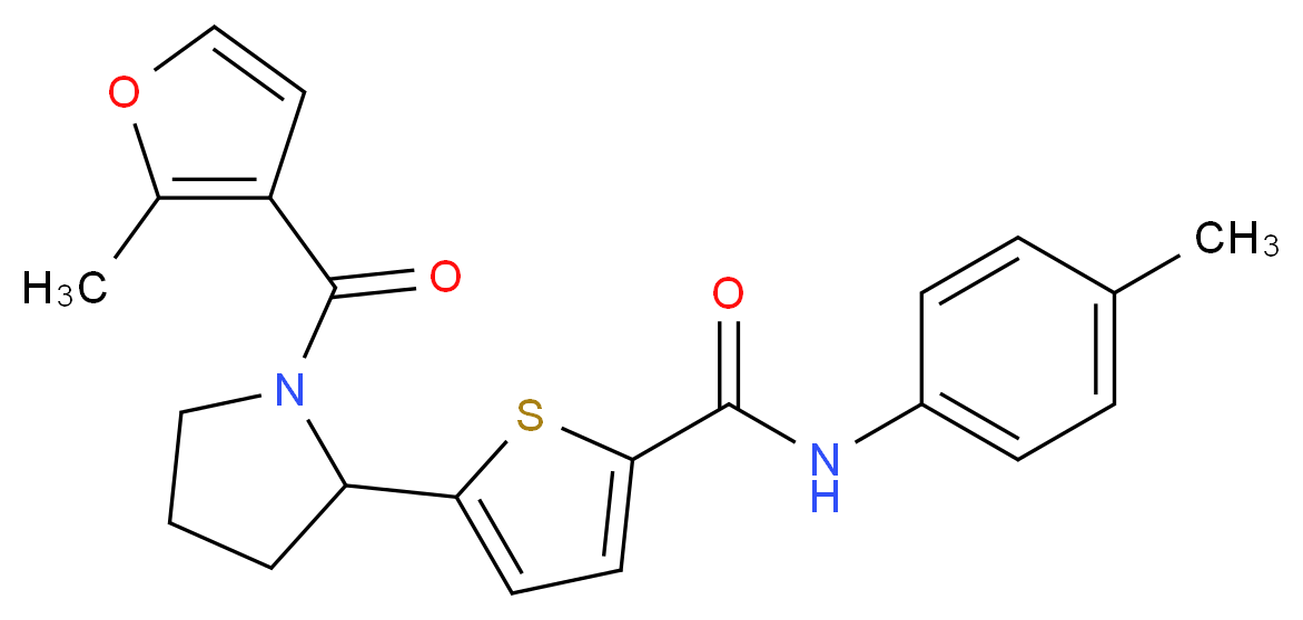 5-[1-(2-methyl-3-furoyl)-2-pyrrolidinyl]-N-(4-methylphenyl)-2-thiophenecarboxamide_Molecular_structure_CAS_)