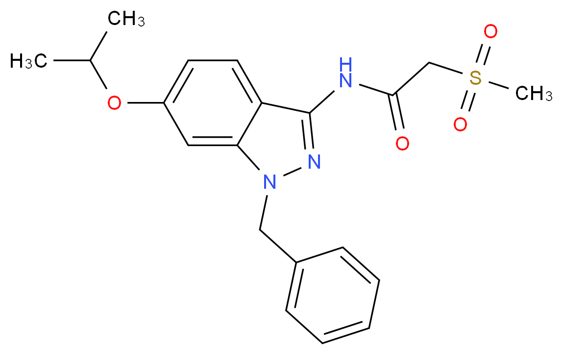 N-(1-benzyl-6-isopropoxy-1H-indazol-3-yl)-2-(methylsulfonyl)acetamide_Molecular_structure_CAS_)