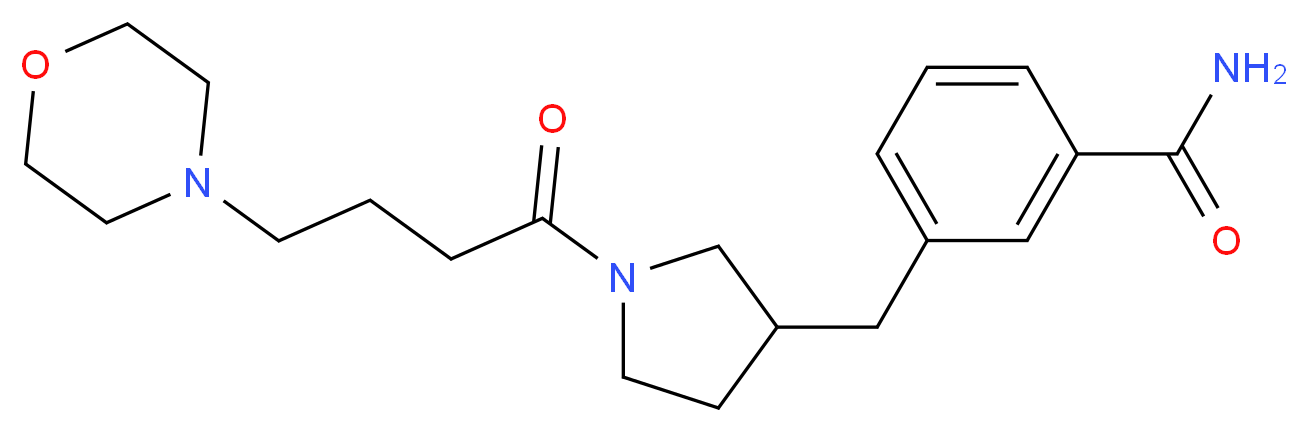 3-({1-[4-(4-morpholinyl)butanoyl]-3-pyrrolidinyl}methyl)benzamide_Molecular_structure_CAS_)