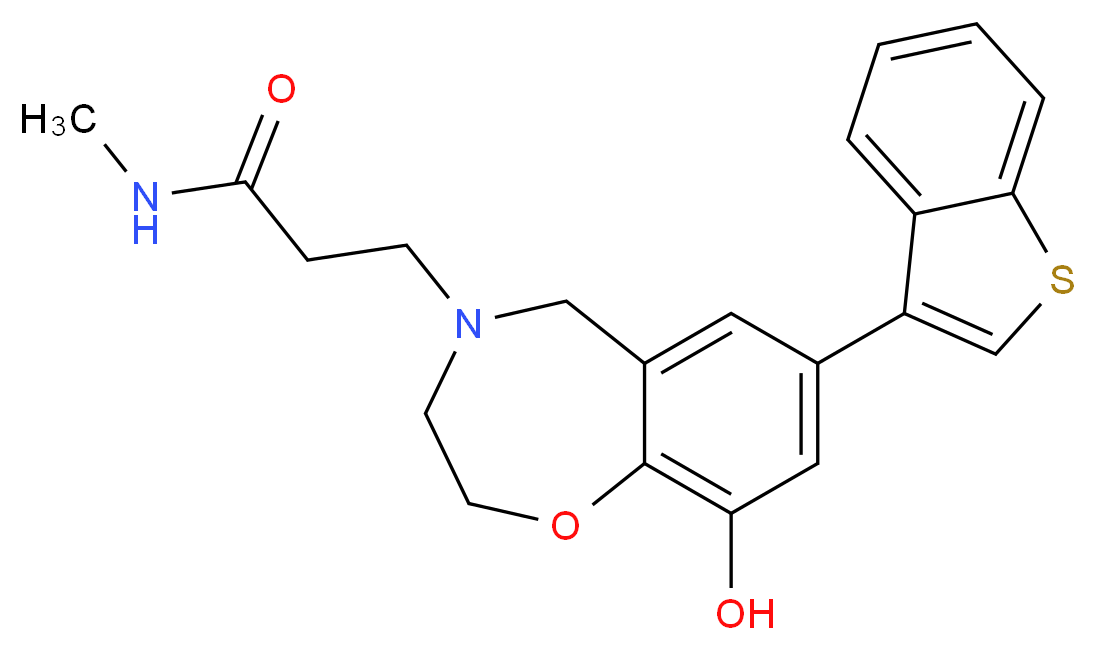 3-[7-(1-benzothien-3-yl)-9-hydroxy-2,3-dihydro-1,4-benzoxazepin-4(5H)-yl]-N-methylpropanamide_Molecular_structure_CAS_)