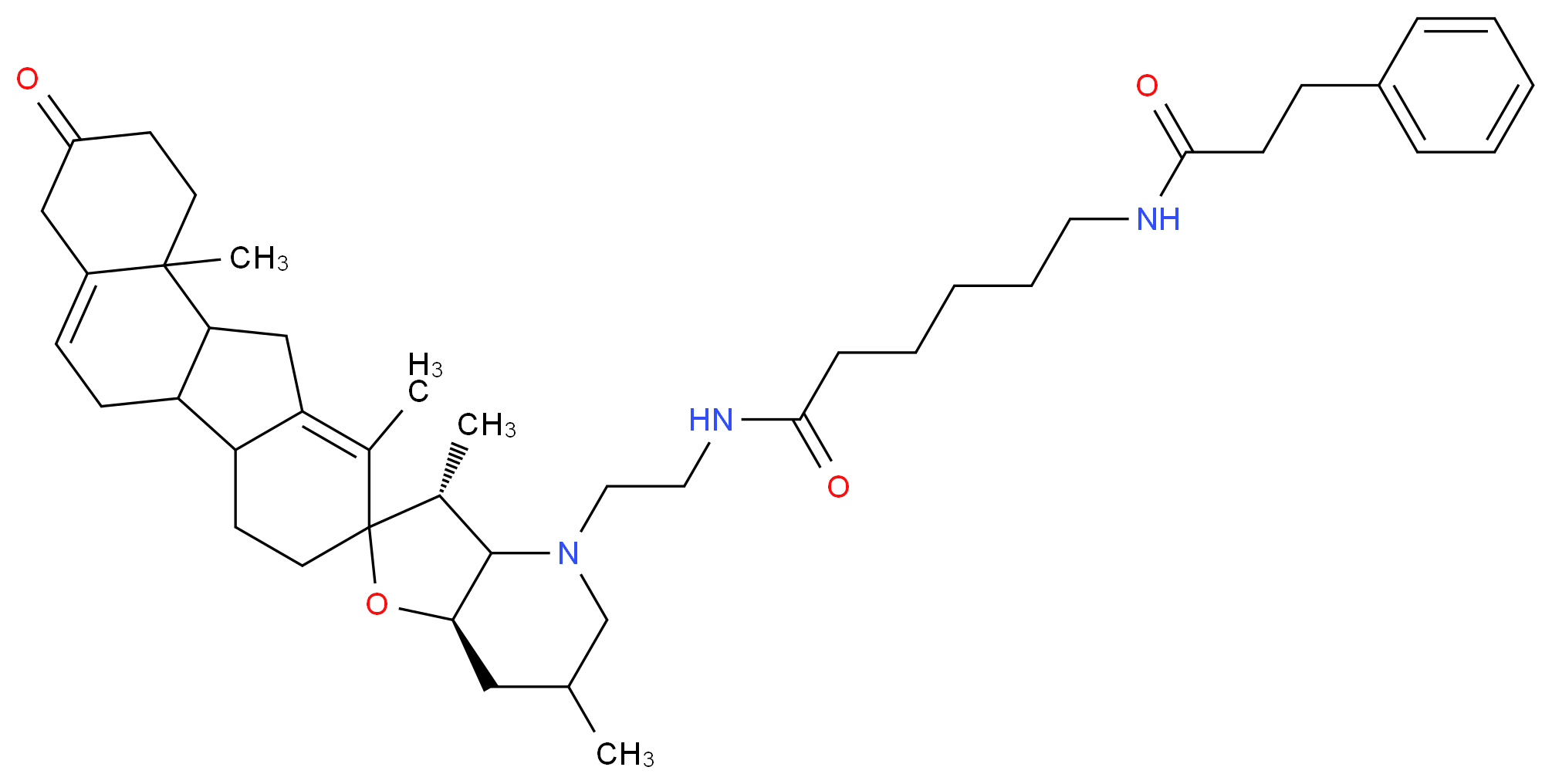 3-Keto-N-aminoethyl-N'-aminocaproyldihydrocinnamoyl Cyclopamine, >80%_Molecular_structure_CAS_306387-90-6)
