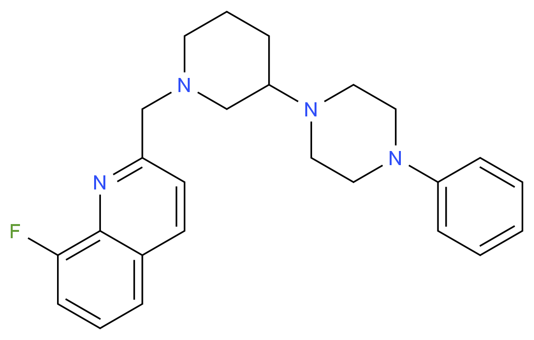 8-fluoro-2-{[3-(4-phenyl-1-piperazinyl)-1-piperidinyl]methyl}quinoline_Molecular_structure_CAS_)