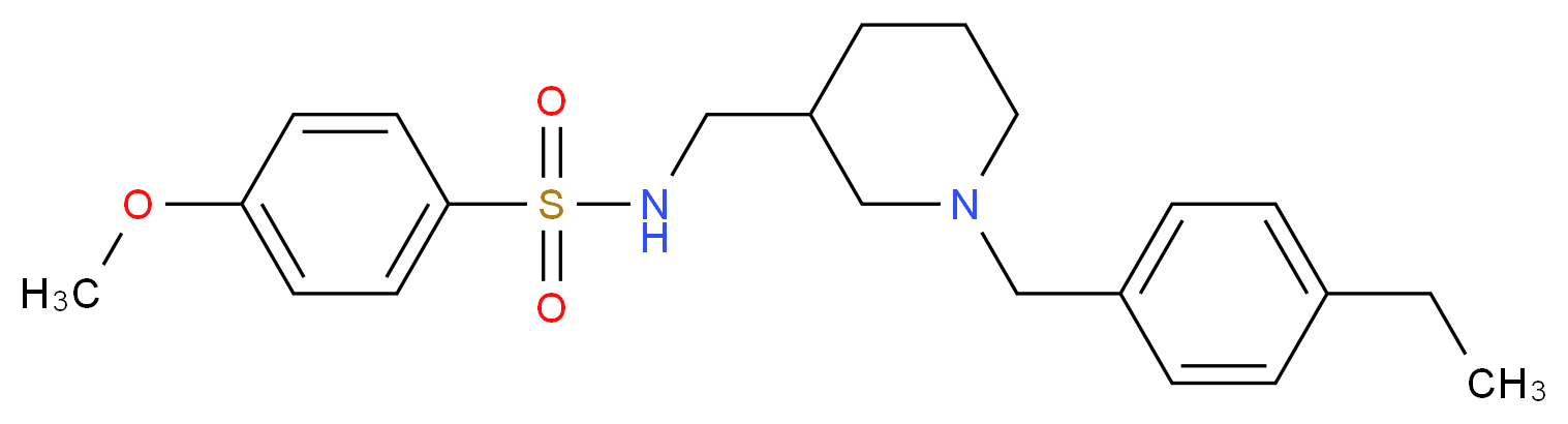 N-{[1-(4-ethylbenzyl)-3-piperidinyl]methyl}-4-methoxybenzenesulfonamide_Molecular_structure_CAS_)