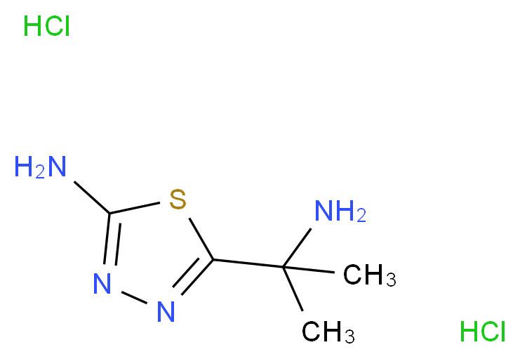 5-(1-Amino-1-methylethyl)-1,3,4-thiadiazol-2-amine dihydrochloride_Molecular_structure_CAS_)