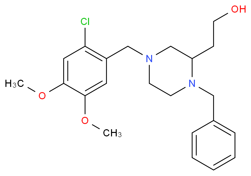 2-[1-benzyl-4-(2-chloro-4,5-dimethoxybenzyl)-2-piperazinyl]ethanol_Molecular_structure_CAS_)