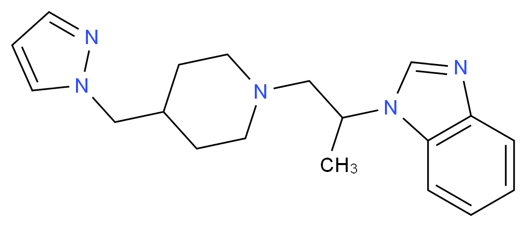1-{1-methyl-2-[4-(1H-pyrazol-1-ylmethyl)-1-piperidinyl]ethyl}-1H-benzimidazole_Molecular_structure_CAS_)