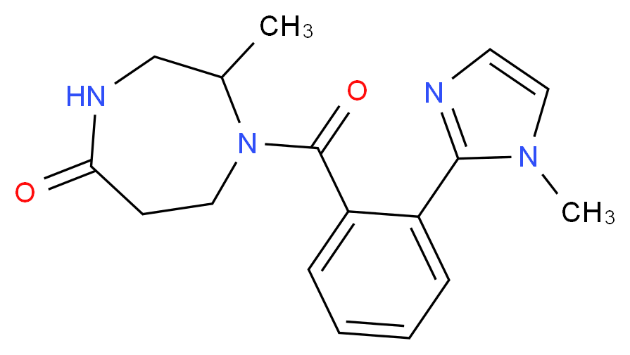 2-methyl-1-[2-(1-methyl-1H-imidazol-2-yl)benzoyl]-1,4-diazepan-5-one_Molecular_structure_CAS_)