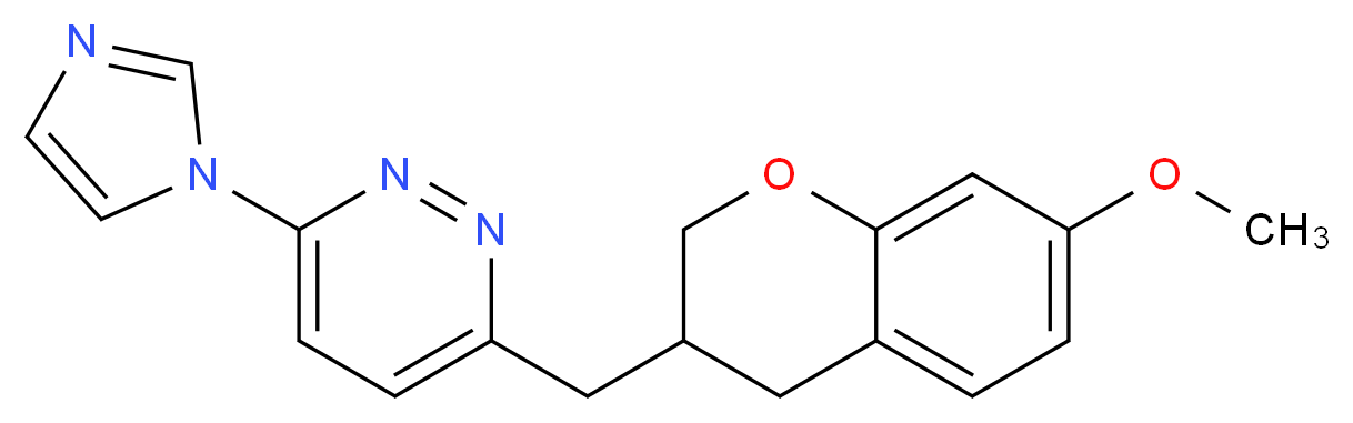3-(1H-imidazol-1-yl)-6-[(7-methoxy-3,4-dihydro-2H-chromen-3-yl)methyl]pyridazine_Molecular_structure_CAS_)