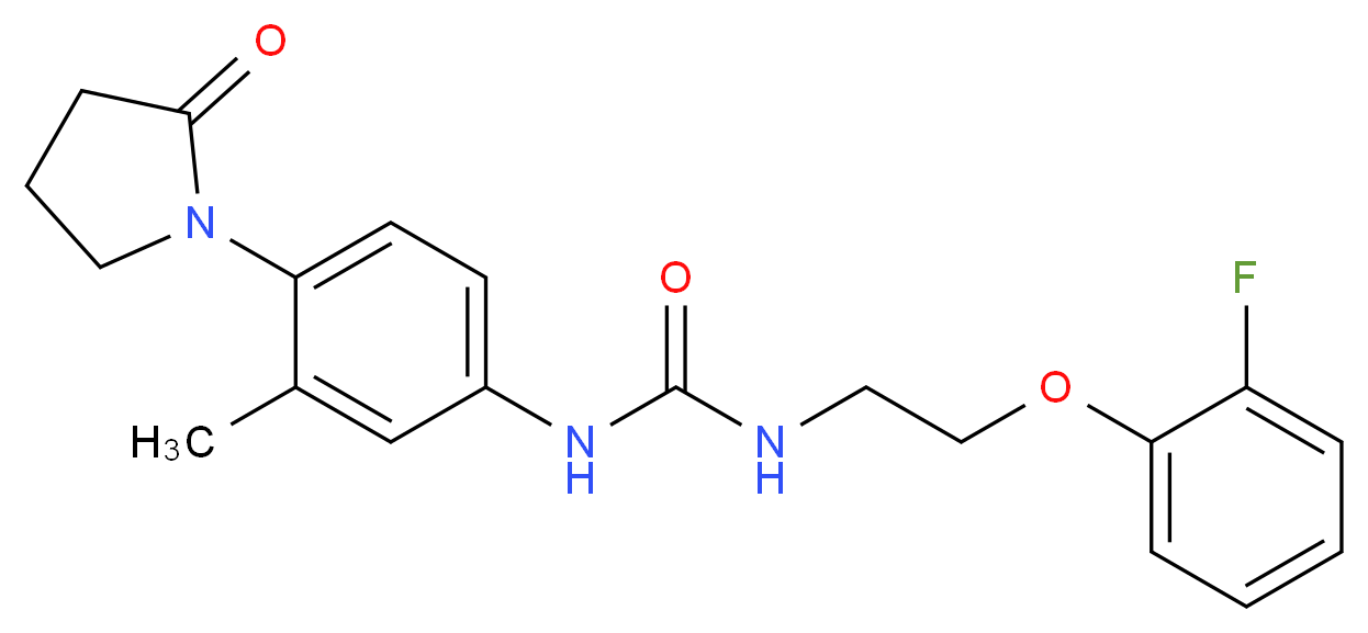 N-[2-(2-fluorophenoxy)ethyl]-N'-[3-methyl-4-(2-oxopyrrolidin-1-yl)phenyl]urea_Molecular_structure_CAS_)