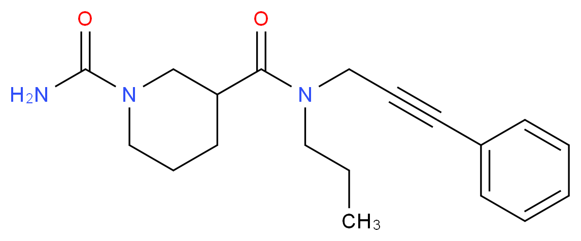 N~3~-(3-phenylprop-2-yn-1-yl)-N~3~-propylpiperidine-1,3-dicarboxamide_Molecular_structure_CAS_)