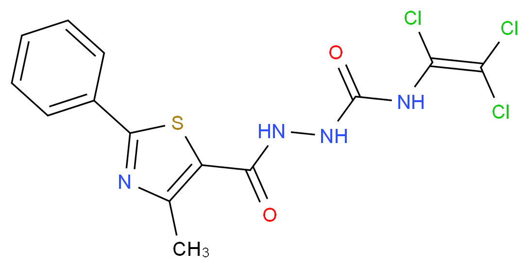 N1-(1,2,2-trichlorovinyl)-2-[(4-methyl-2-phenyl-1,3-thiazol-5-yl)carbonyl]hydrazine-1-carboxamide_Molecular_structure_CAS_)