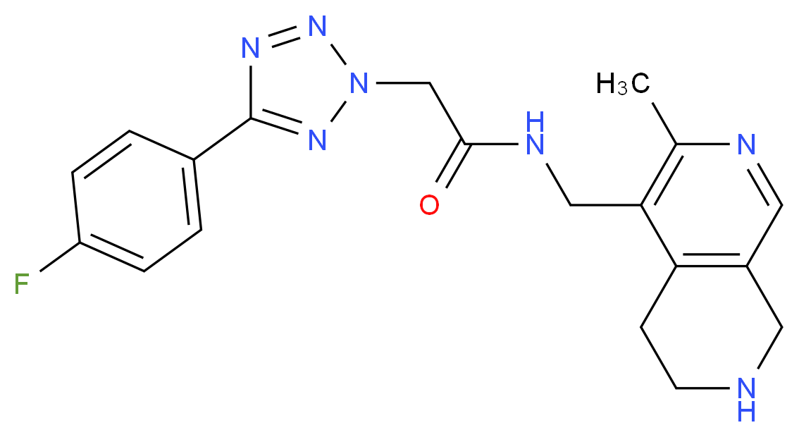 2-[5-(4-fluorophenyl)-2H-tetrazol-2-yl]-N-[(3-methyl-5,6,7,8-tetrahydro-2,7-naphthyridin-4-yl)methyl]acetamide_Molecular_structure_CAS_)