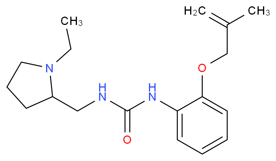 N-[(1-ethylpyrrolidin-2-yl)methyl]-N'-{2-[(2-methylprop-2-en-1-yl)oxy]phenyl}urea_Molecular_structure_CAS_)