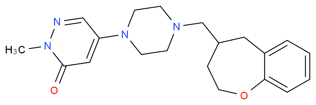 2-methyl-5-[4-(2,3,4,5-tetrahydro-1-benzoxepin-4-ylmethyl)piperazin-1-yl]pyridazin-3(2H)-one_Molecular_structure_CAS_)