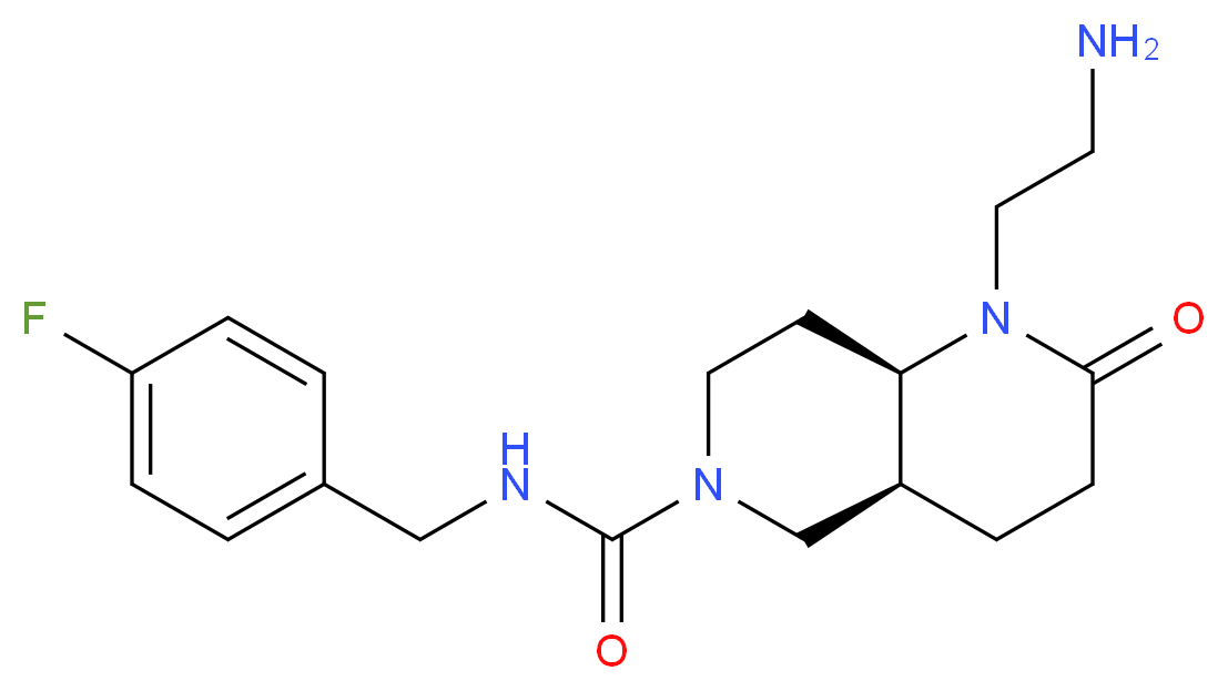 (4aS*,8aR*)-1-(2-aminoethyl)-N-(4-fluorobenzyl)-2-oxooctahydro-1,6-naphthyridine-6(2H)-carboxamide_Molecular_structure_CAS_)