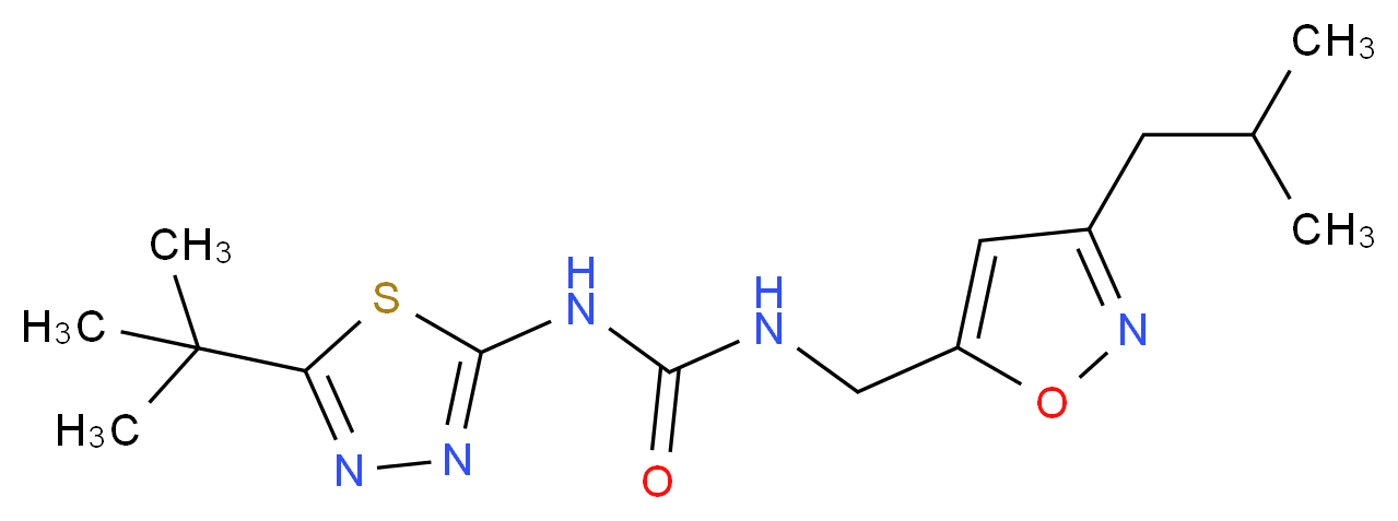 N-(5-tert-butyl-1,3,4-thiadiazol-2-yl)-N'-[(3-isobutylisoxazol-5-yl)methyl]urea_Molecular_structure_CAS_)