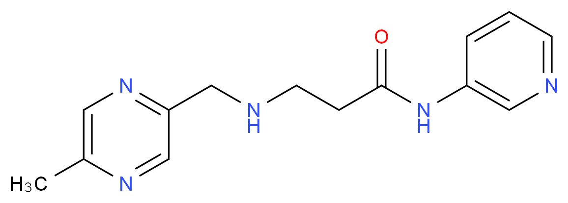 3-{[(5-methylpyrazin-2-yl)methyl]amino}-N-pyridin-3-ylpropanamide_Molecular_structure_CAS_)
