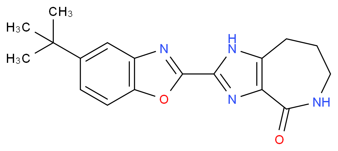 2-(5-tert-butyl-1,3-benzoxazol-2-yl)-5,6,7,8-tetrahydroimidazo[4,5-c]azepin-4(1H)-one_Molecular_structure_CAS_)