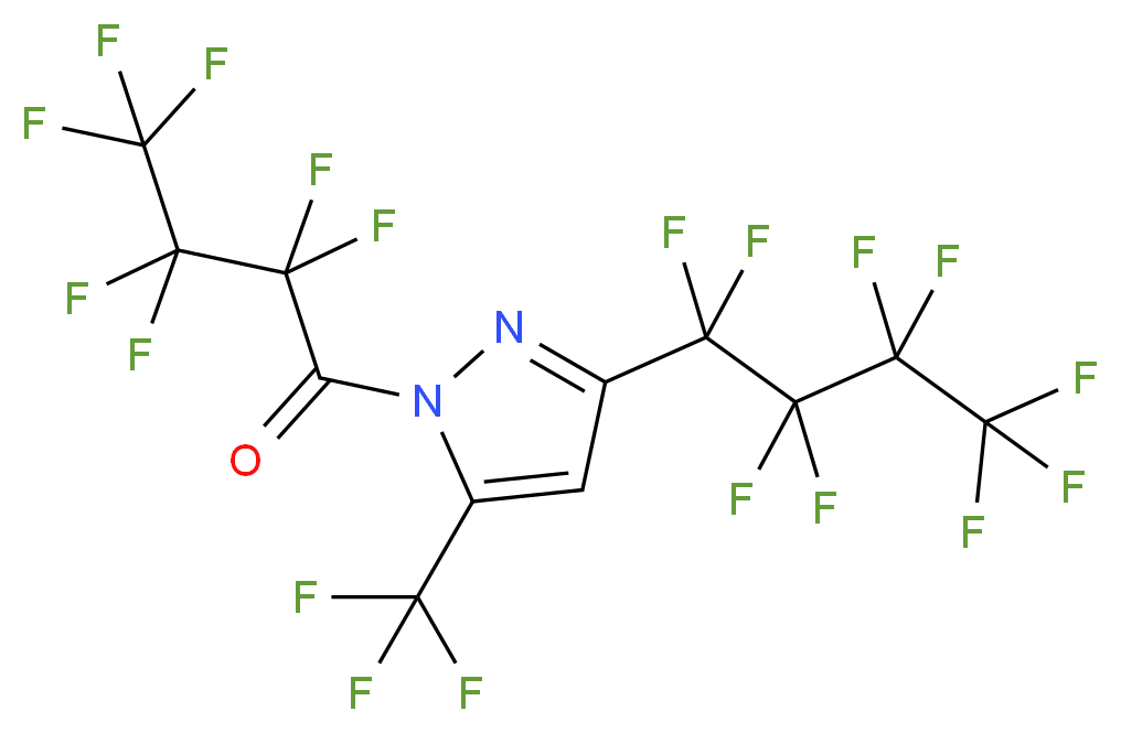 1-(Heptafluorobutyryl)-3(5)-(nonafluorobutyl)-5(3)-(trifluoromethyl)pyrazole_Molecular_structure_CAS_)