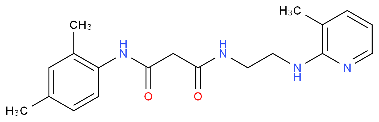 N-(2,4-dimethylphenyl)-N'-{2-[(3-methylpyridin-2-yl)amino]ethyl}malonamide_Molecular_structure_CAS_)