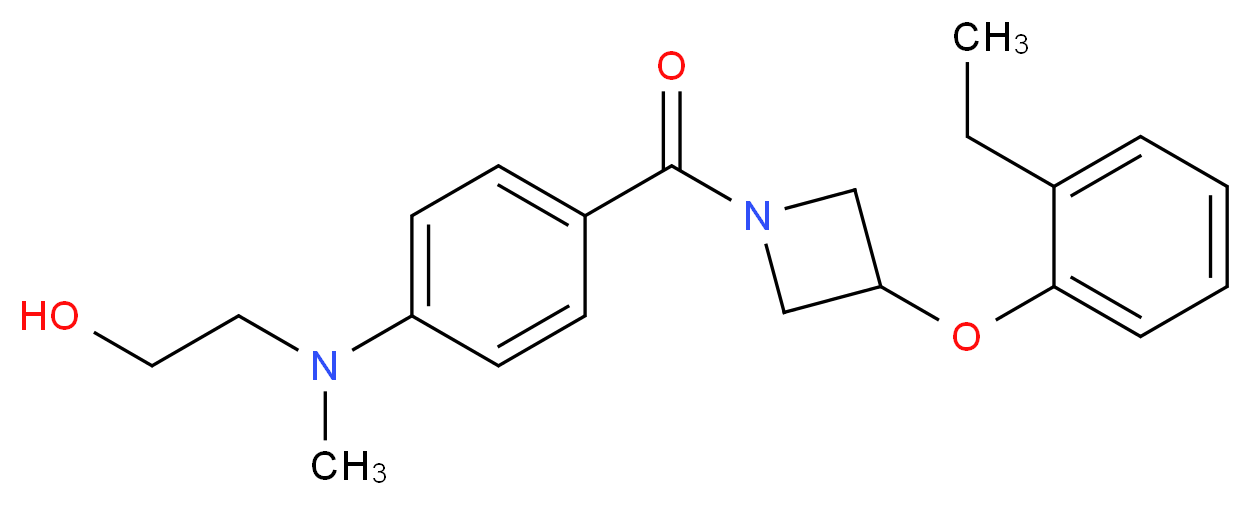 2-[(4-{[3-(2-ethylphenoxy)-1-azetidinyl]carbonyl}phenyl)(methyl)amino]ethanol_Molecular_structure_CAS_)