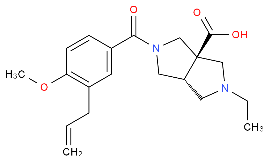 (3aR*,6aR*)-2-(3-allyl-4-methoxybenzoyl)-5-ethylhexahydropyrrolo[3,4-c]pyrrole-3a(1H)-carboxylic acid_Molecular_structure_CAS_)