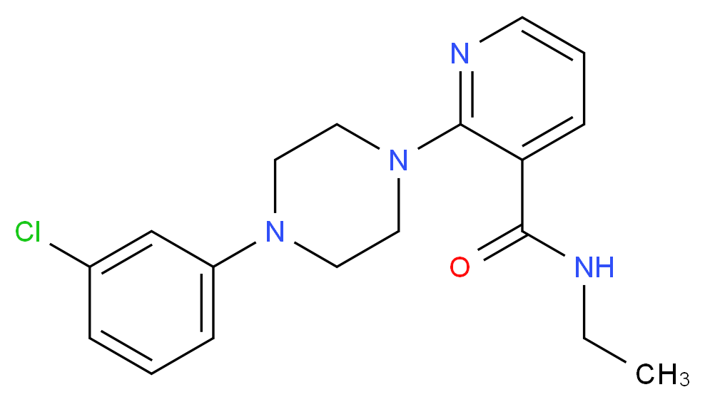 2-[4-(3-chlorophenyl)-1-piperazinyl]-N-ethylnicotinamide_Molecular_structure_CAS_)