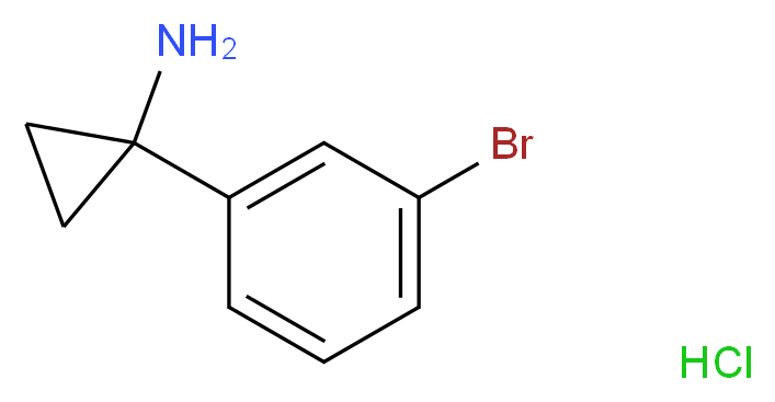 1-(3-Bromophenyl)cyclopropan-1-amine hydrochloride_Molecular_structure_CAS_597563-15-0)