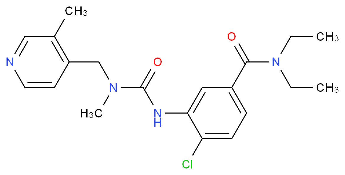 4-chloro-N,N-diethyl-3-[({methyl[(3-methylpyridin-4-yl)methyl]amino}carbonyl)amino]benzamide_Molecular_structure_CAS_)