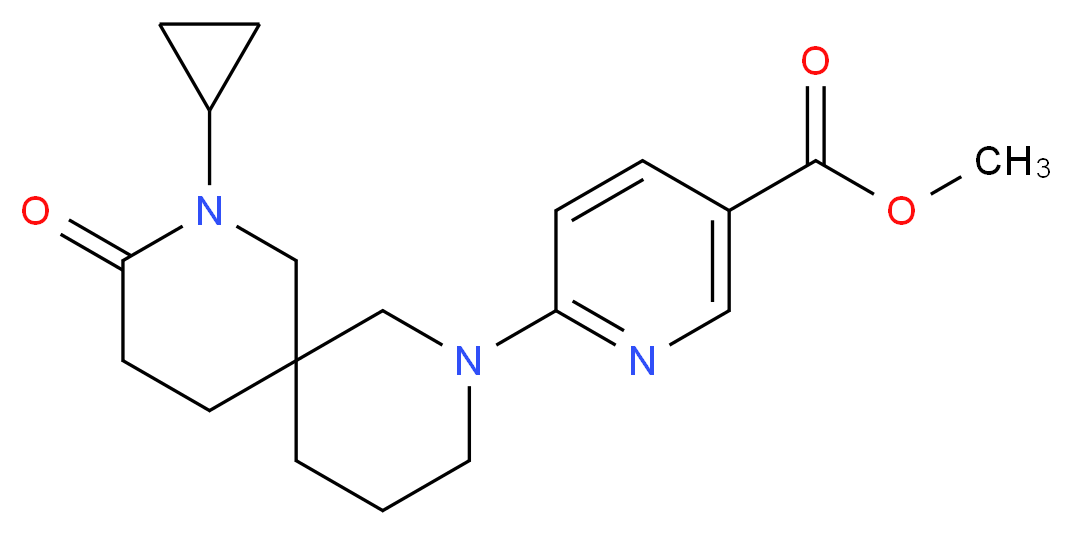 methyl 6-(8-cyclopropyl-9-oxo-2,8-diazaspiro[5.5]undec-2-yl)nicotinate_Molecular_structure_CAS_)