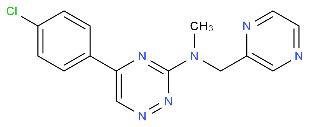 5-(4-chlorophenyl)-N-methyl-N-(2-pyrazinylmethyl)-1,2,4-triazin-3-amine_Molecular_structure_CAS_)