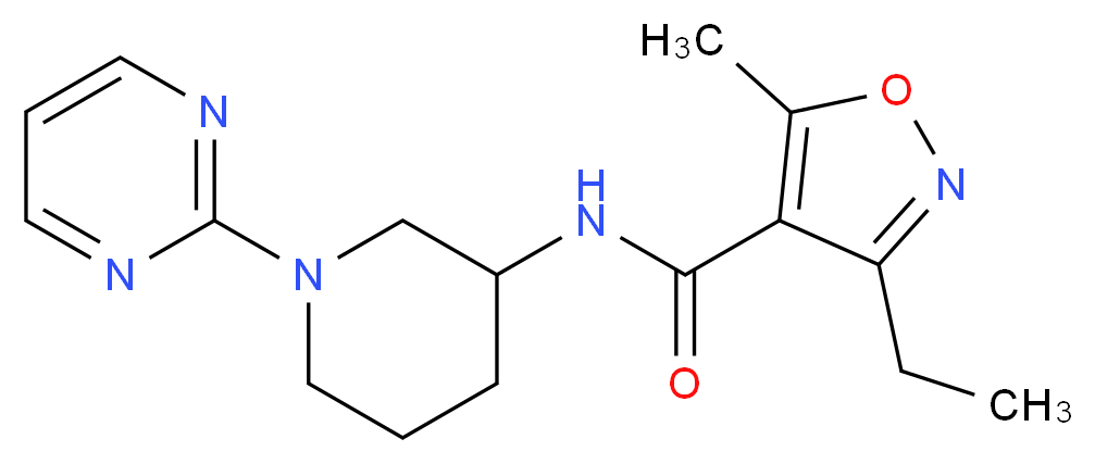 3-ethyl-5-methyl-N-[1-(2-pyrimidinyl)-3-piperidinyl]-4-isoxazolecarboxamide_Molecular_structure_CAS_)