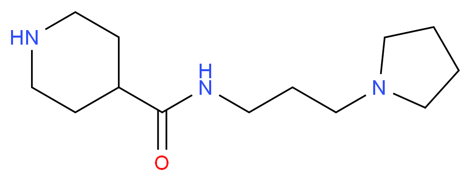 N-(3-pyrrolidin-1-ylpropyl)piperidine-4-carboxamide_Molecular_structure_CAS_)