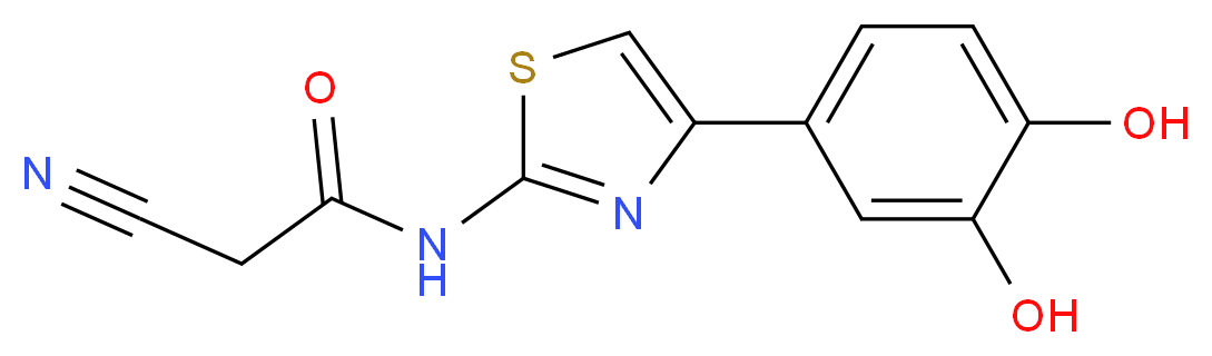 2-cyano-N-[4-(3,4-dihydroxyphenyl)-1,3-thiazol-2-yl]acetamide_Molecular_structure_CAS_)
