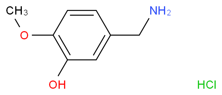 5-(aminomethyl)-2-methoxyphenol hydrochloride_Molecular_structure_CAS_42365-68-4)