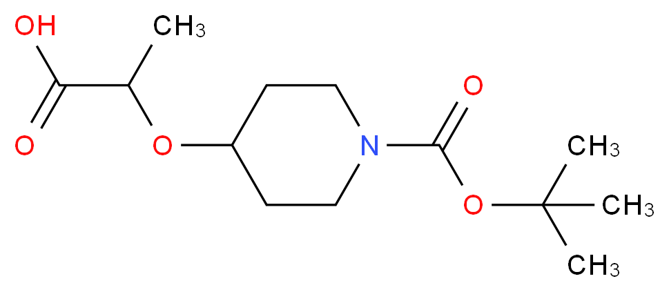 2-{[1-(tert-Butoxycarbonyl)-4-piperidinyl]-oxy}propanoic acid_Molecular_structure_CAS_)